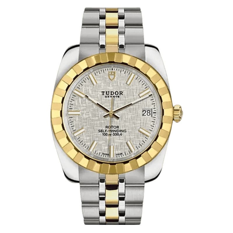 Tudor Classic Series Relógio Mecânico Automático Masculino 38mm18K Ouro Aço Inoxidável Ouro M21013-0011