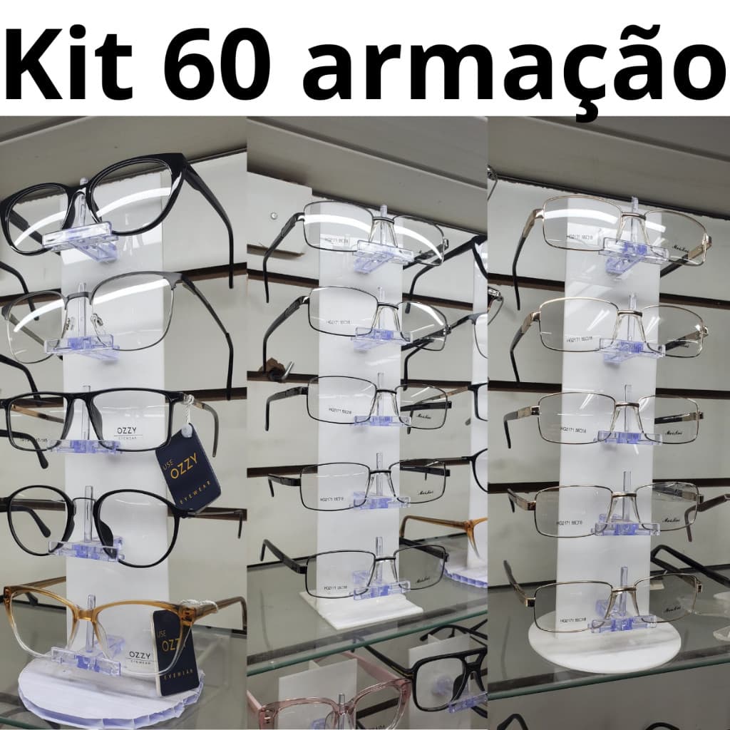 Kit 60/45/35/25/15 Óculos Armação Unissex Variados Atacado Melhor Preço Para Revenda