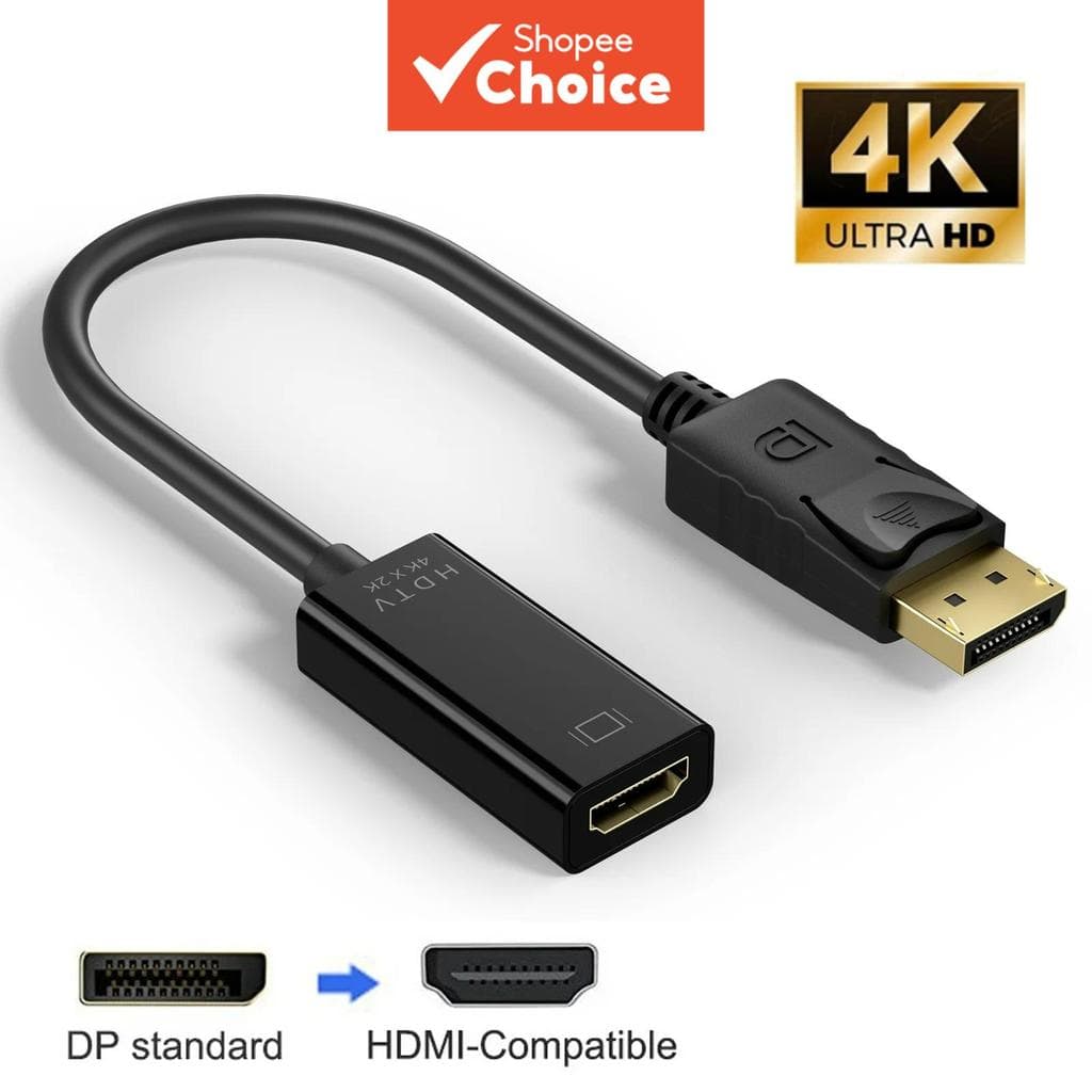 Cabo DP Para HDMI 4K DisplayPort Adaptador HD Macho Fêmea Laptop E Vídeo