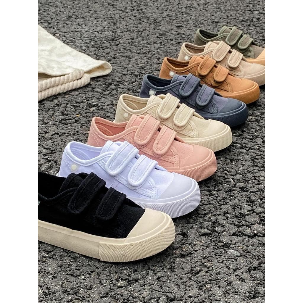 Versão coreana crianças sapatos de lona primavera outono meninos tênis meninas sapatos Campus sapatos brancos respirável