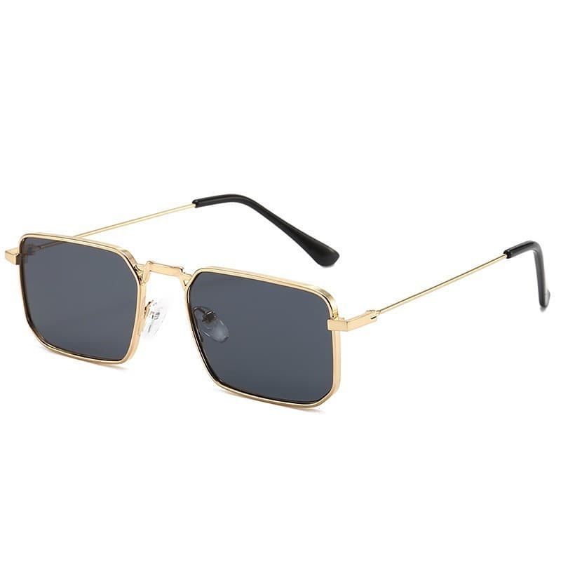 Novo estilo quadrado óculos de sol masculino Hip-Hop estilo Hong Kong óculos de sol moda feminina na moda Metal óculos d