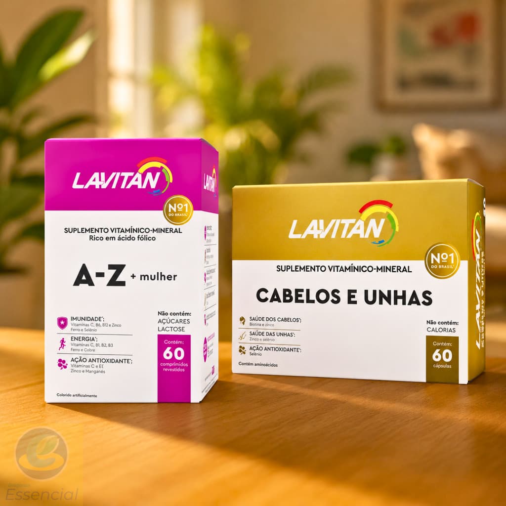 Lavitan A-z Mulher 60 Comp + Cabelos E Unhas 60 Comp Suplementos Vitamina Feminina Original