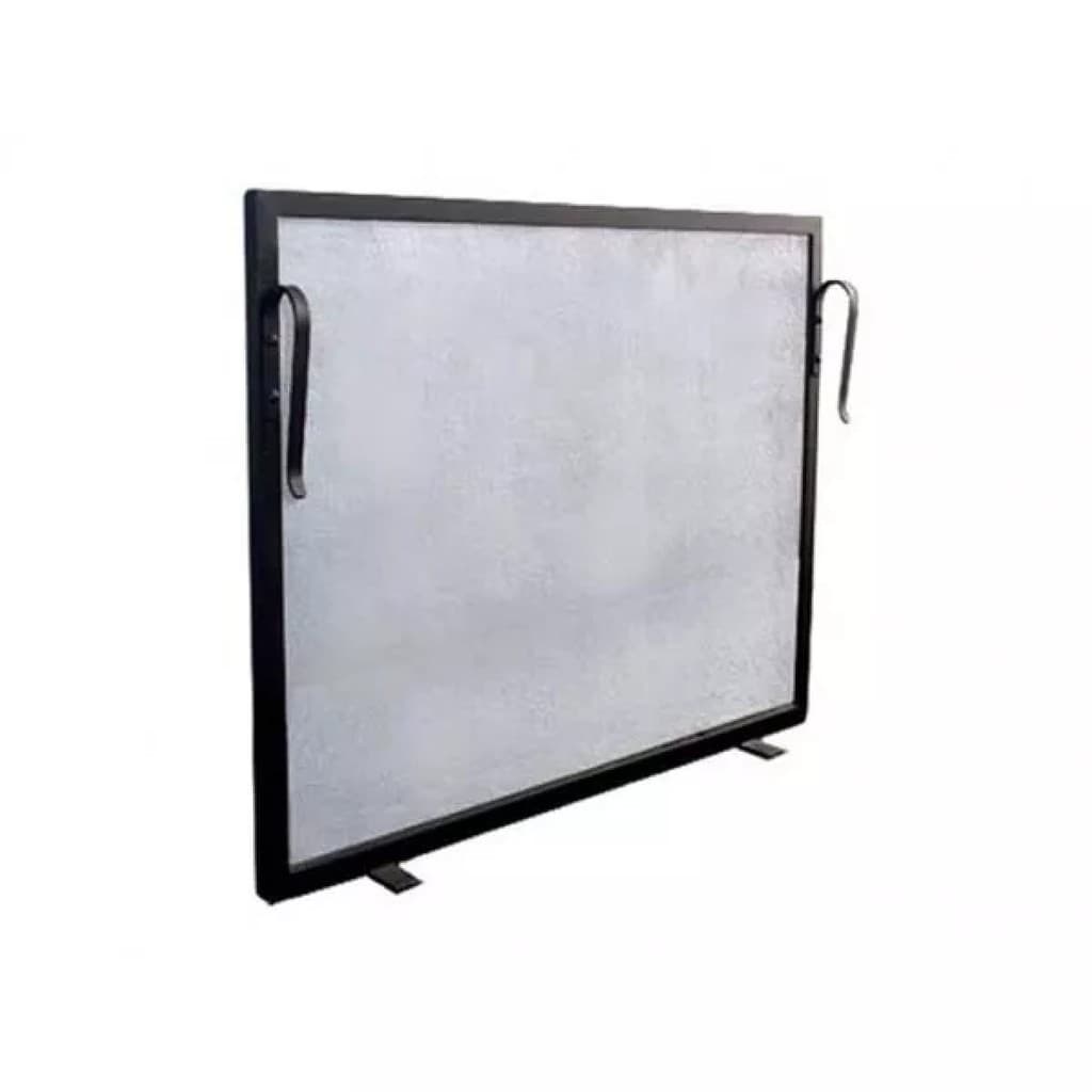 Tela Para Proteção C/ Alça Grade Lareira  60x40 Ferro Preto