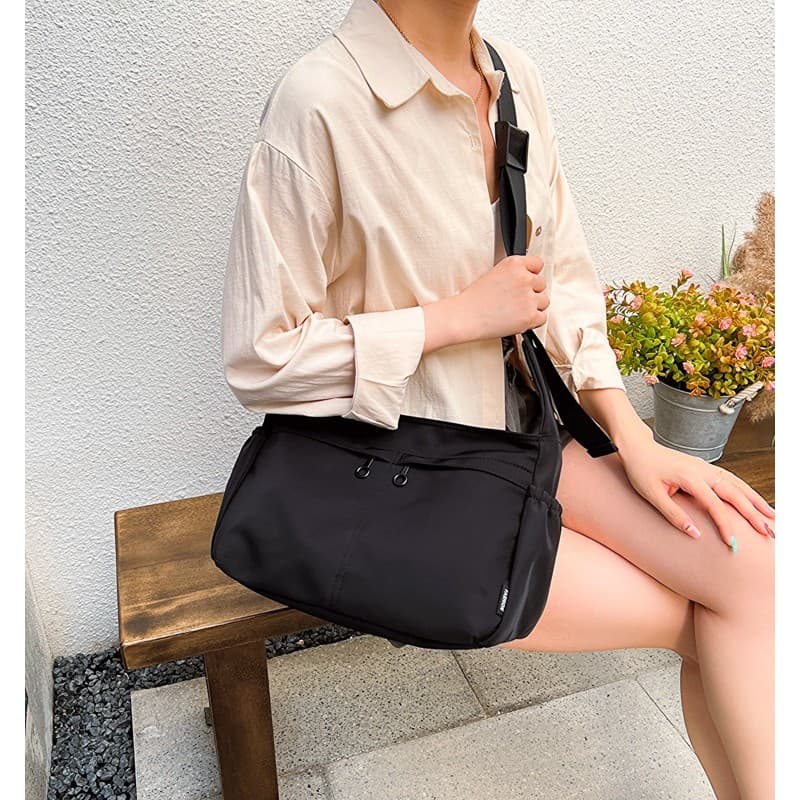 Trabalho Commuter saco mensageiro masculino náilon pano viagem mensageiro bolsa de ombro grande capacidade feminino facu