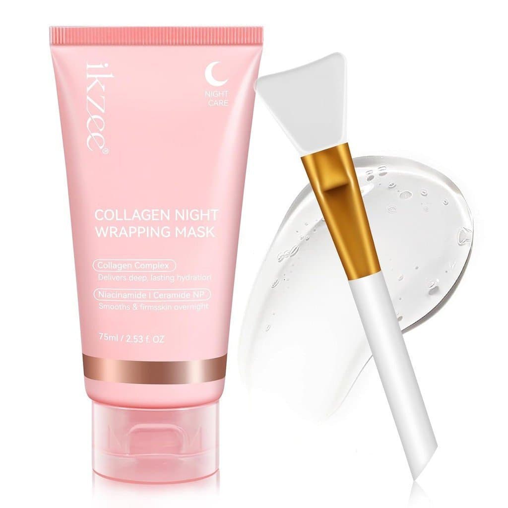 Máscara Noturna de Colágeno 2,53 ml, Máscara Noturna Peel-Off de Colágeno (acompanha pincel), hidrata profundamente, mel