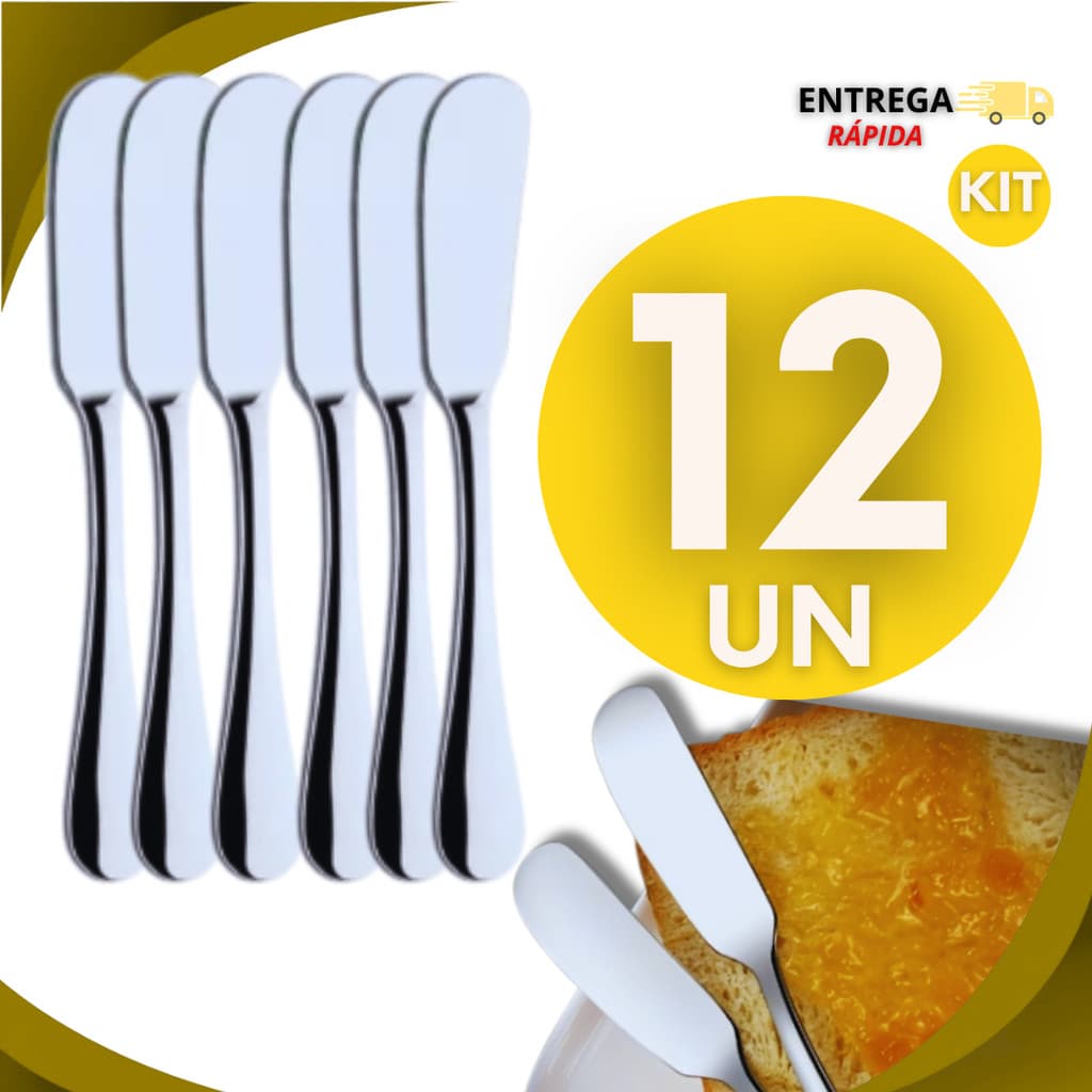 Espátula Em Inox Para Manteiga Geleia Patê Pães e Torradas Requeijão Gourmet Café Elegante