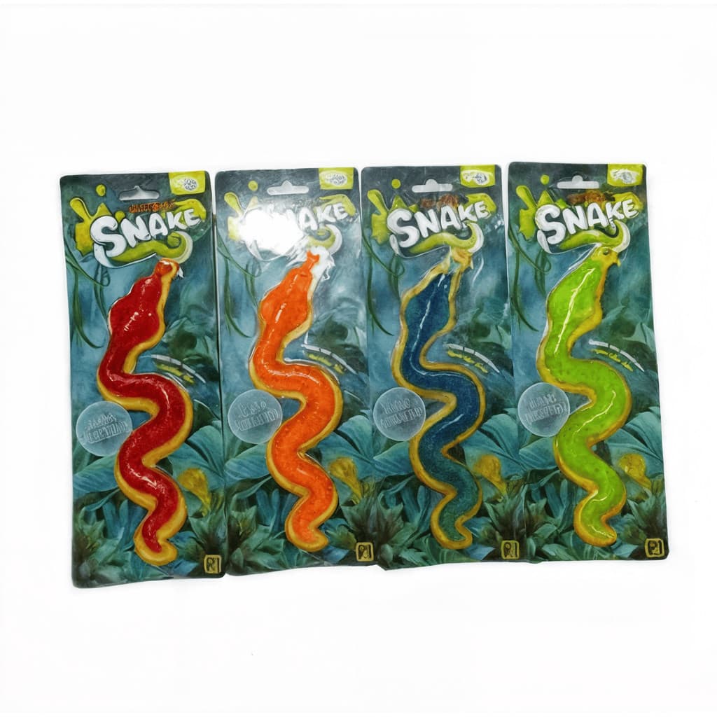 Kit 4 Cobras Slime Gruda Gruda Sensorial Snake Sticky Super Elástica