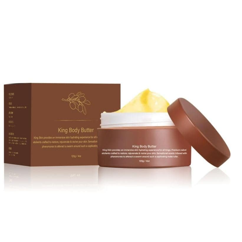Manteiga Corporal Nutritiva para Homens com Aroma Quente, Óleo de Jojoba Orgânico, Manteiga de Karité e Manga - Para Tod
