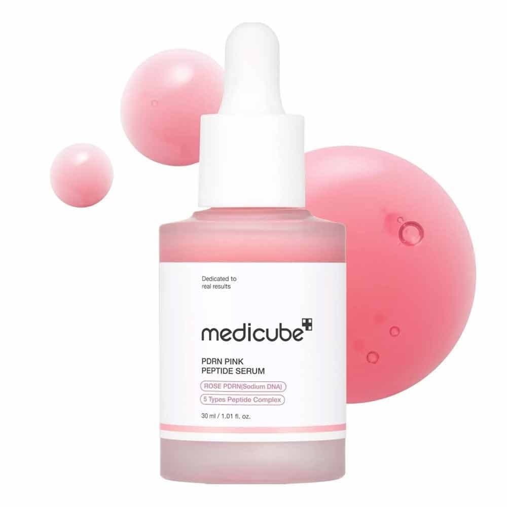 Sérum de Peptídeos Rosa Medicube PDRN para Pele de Vidro, Niacinamida, Hidratante, Cuidados Coreanos