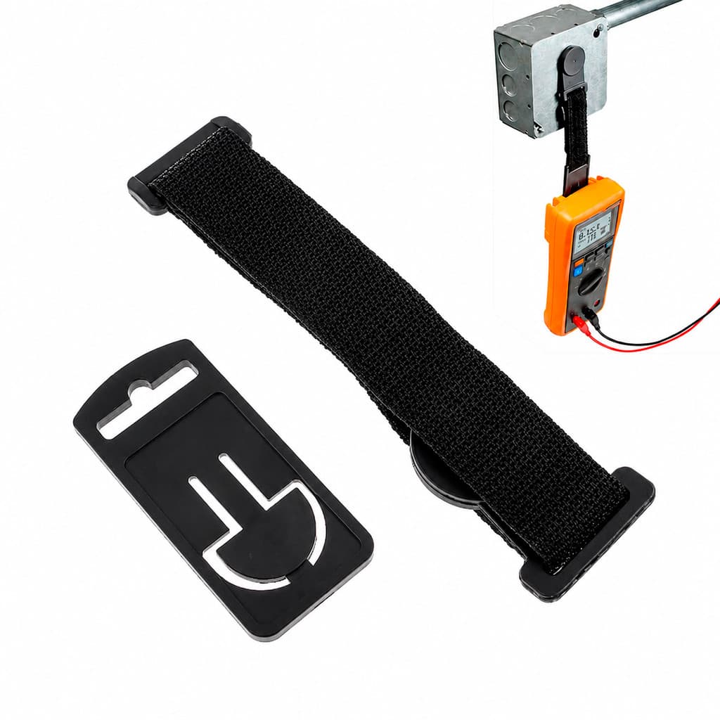 Suporte Cinta Magnética Universal Para Multímetro  Alicate Amperímetro Velcro Ajustável