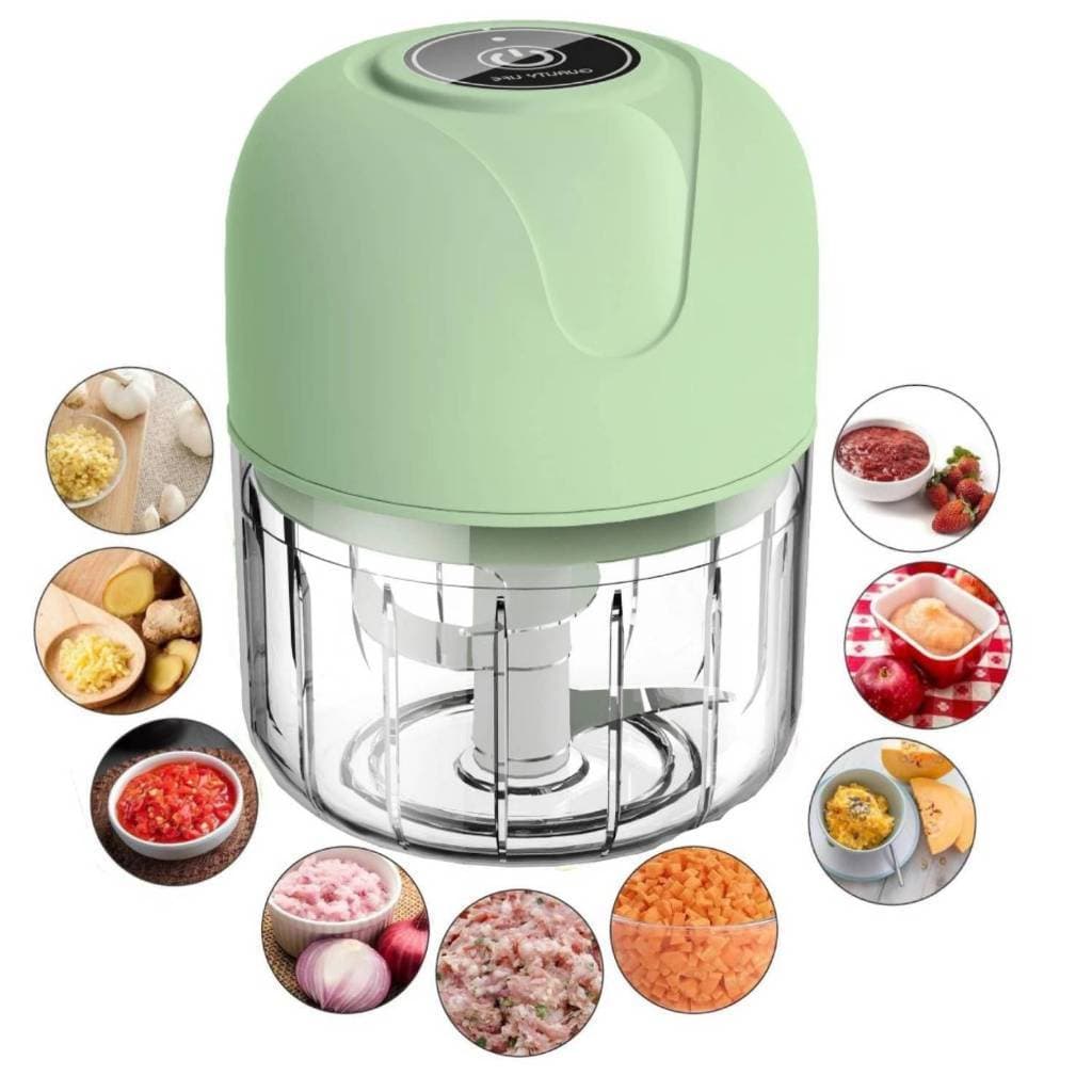 Kit Processador Triturador Sem Fio Elétrico De Alimentos Para Legumes Alho Gengibre 250ML