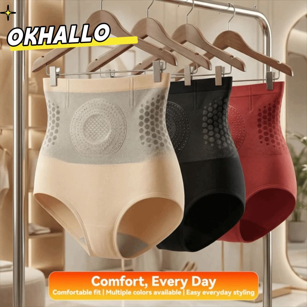 Roupa Íntima De Compressão OKHALLO , Shorts De Escultura Sem Costura Para Contração Abdominal , Cintura Alta