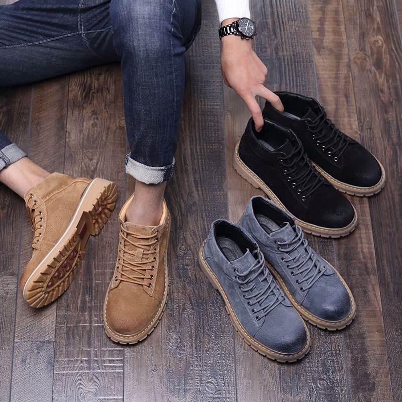 Moda nova botas Martin masculinas britânicas de alta qualidade couro genuíno versão coreana na moda botas gerais botas d