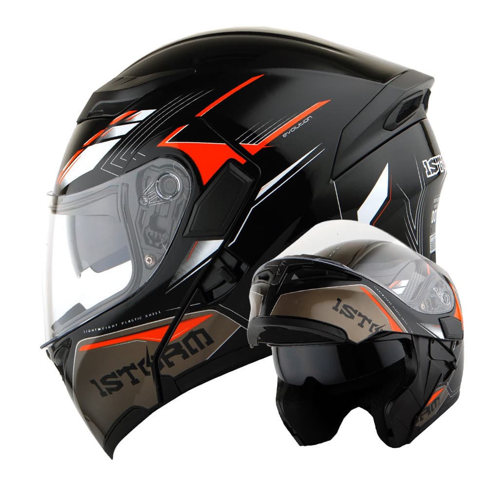 Capacete MODULAR Para Motocicleta FLIP UP De Viseira Dupla