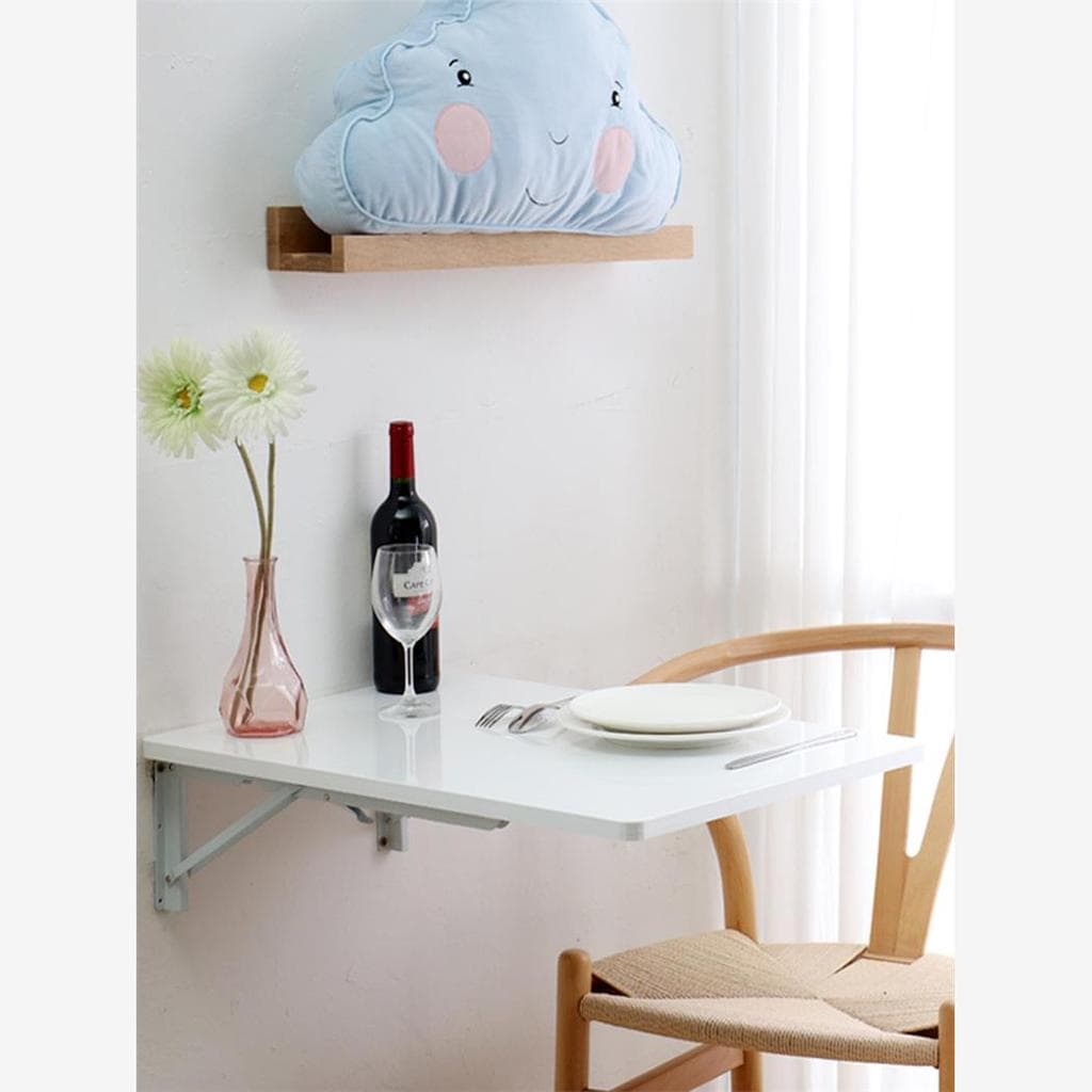 Mesa dobrável de parede perfurada barra dobrável Vertical mesa de parede suspensa mesa de jantar pintura branca cozinha