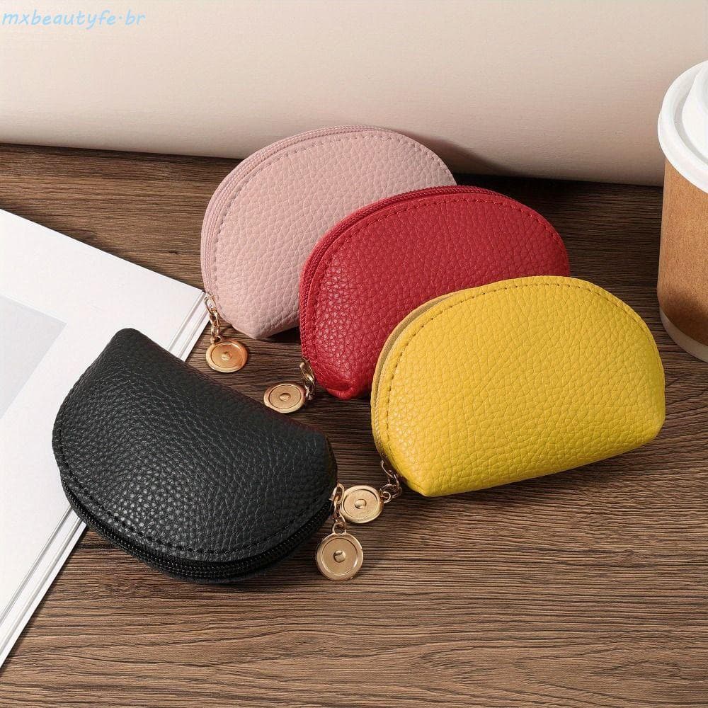 Bolsa De Armazenamento De Cartão MXBEAUTYFE , Mini Moedas Portátil Com Zíper , Carteira Feminina Prática Exclusiva De Co