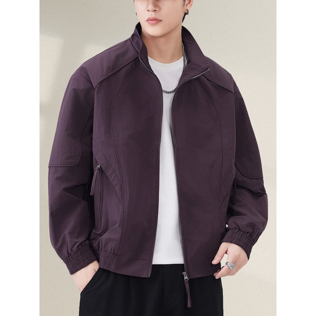 Primavera outono simples novo estilo jaqueta Casual jaqueta masculina estilo americano Street Wear tamanho grande roupas