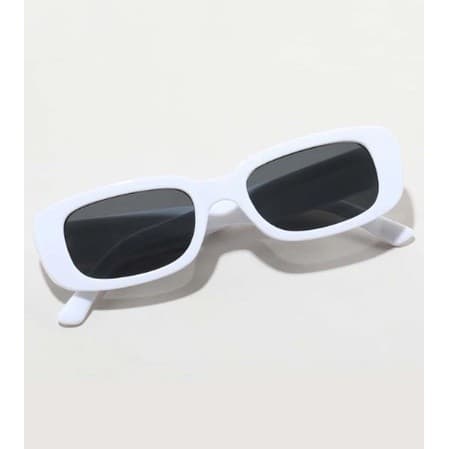 Óculos de sol de moldura quadrada branco