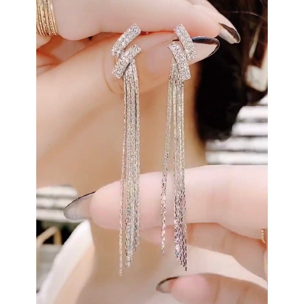 Deusa longa borla elegante brincos influenciador High-End sentimento 925 prata agulha brincos feminino Z carta brincos a