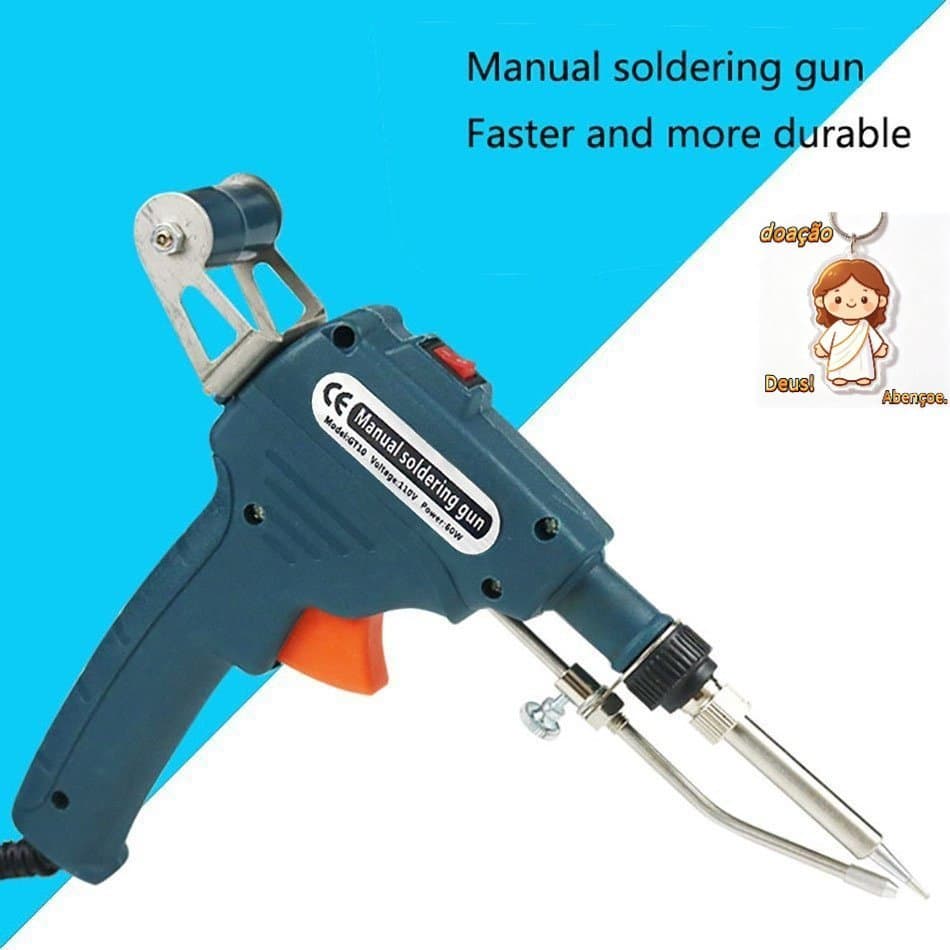 Ferro Elétrico Semi-Automático 60W 110V-220V para Soldagem de Fio de Solda ANKT