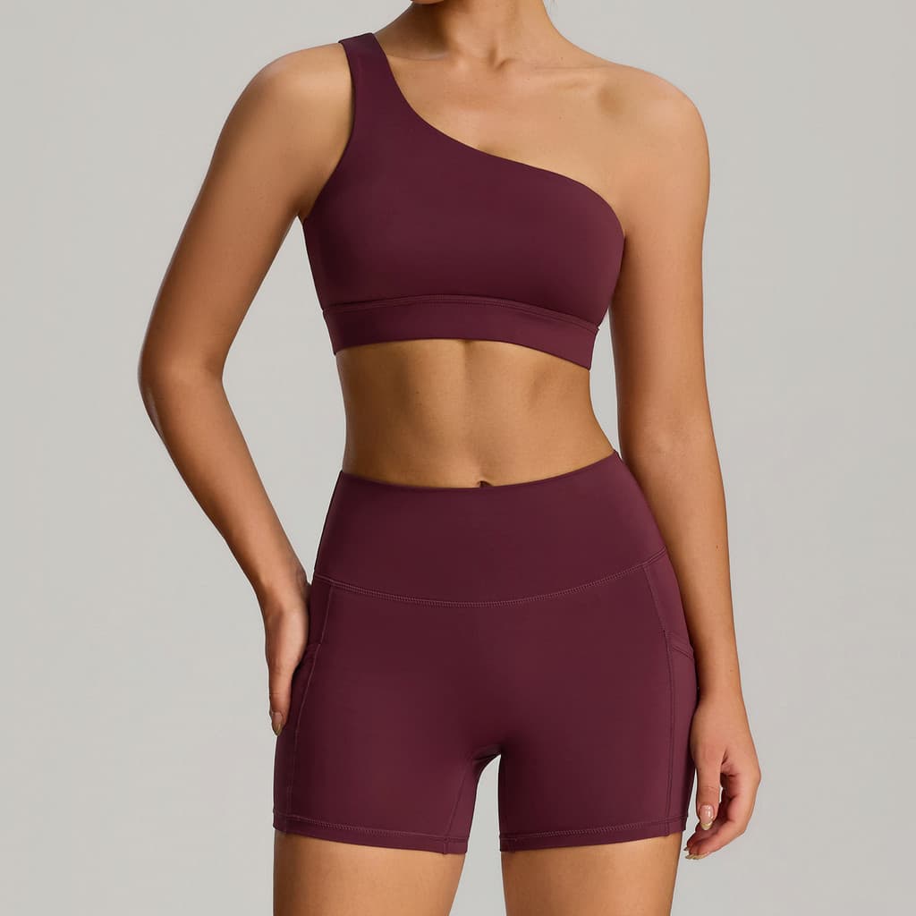 2026 novo estilo Yoga wear terno feminino verão bolso Fitness wear terno High-End magro roupas esportivas