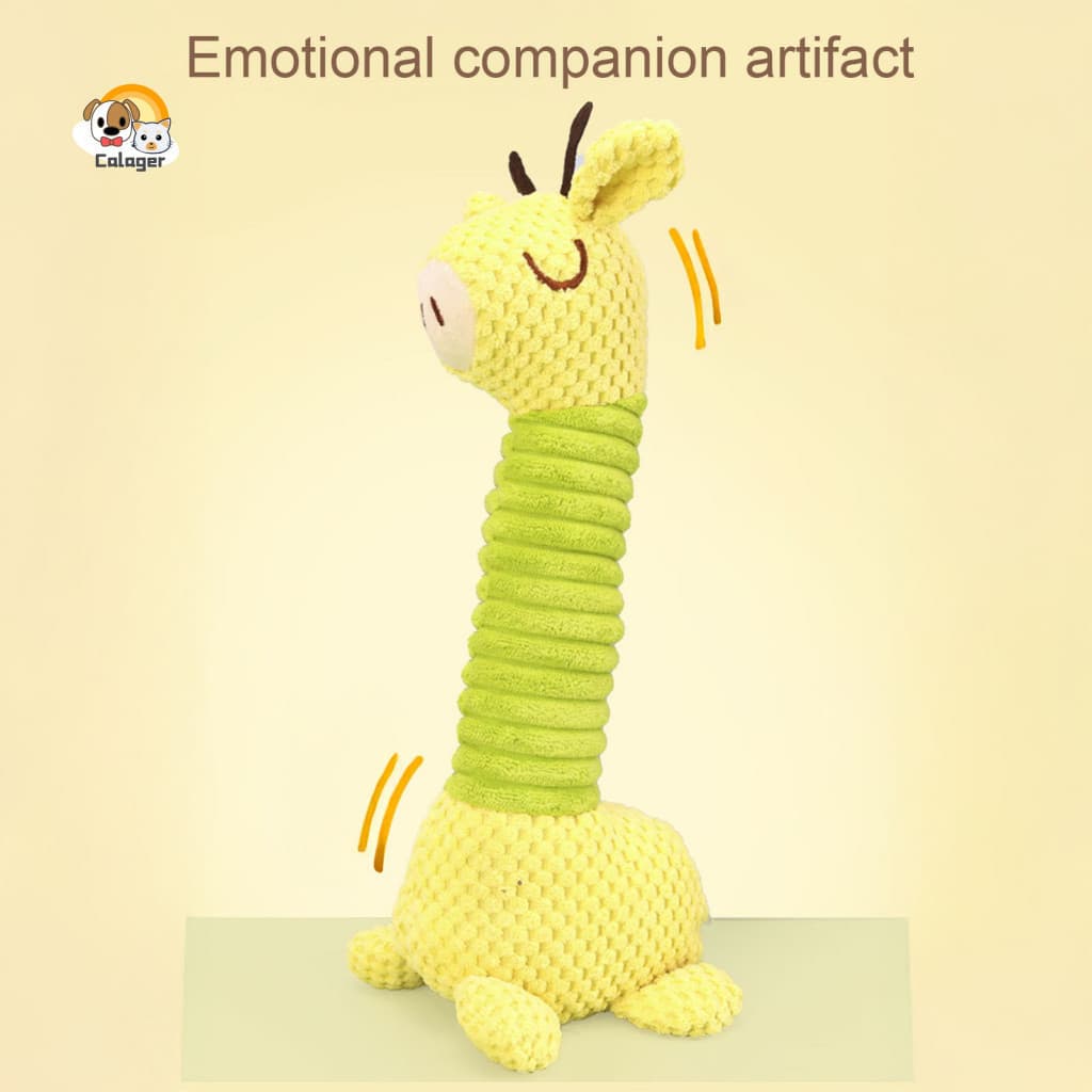 Pet Tédio Buster Brinquedo Resistente À Mordida Cão Durável Padrão De Abacaxi Girafa Pelúcia Com Squeaker Embutido-Masti