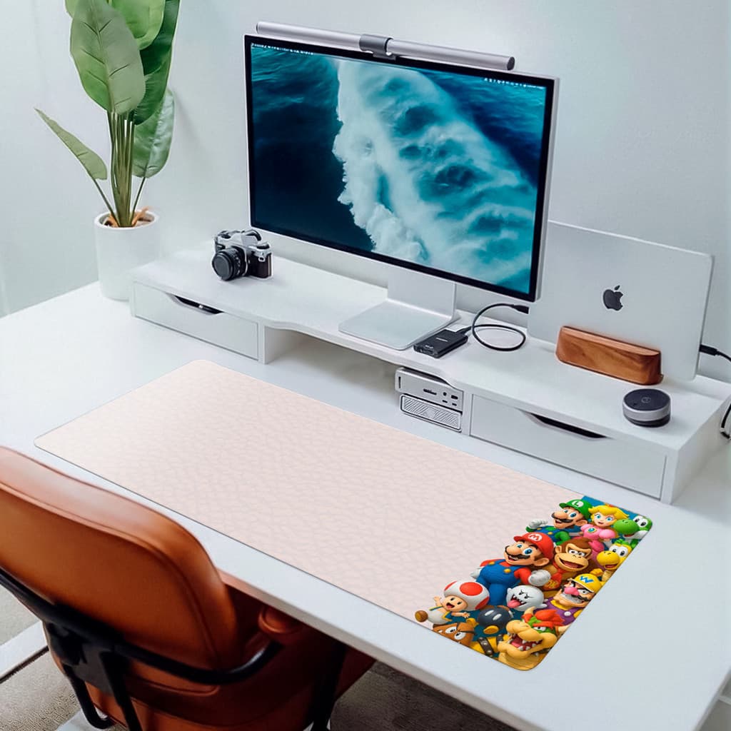 Mousepad Mario E Yoshi 80x30 Gamer Antiderrapante Nintendo Setup Geek Premium