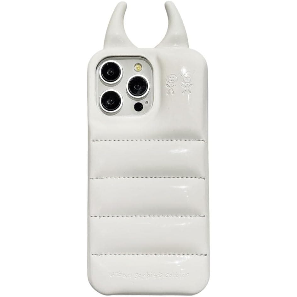 Capa para iPhone, Design Luxuoso com Acabamento Brilhante e Chifres de Diabo, Capa Protetora Macia e Resistente a Impact
