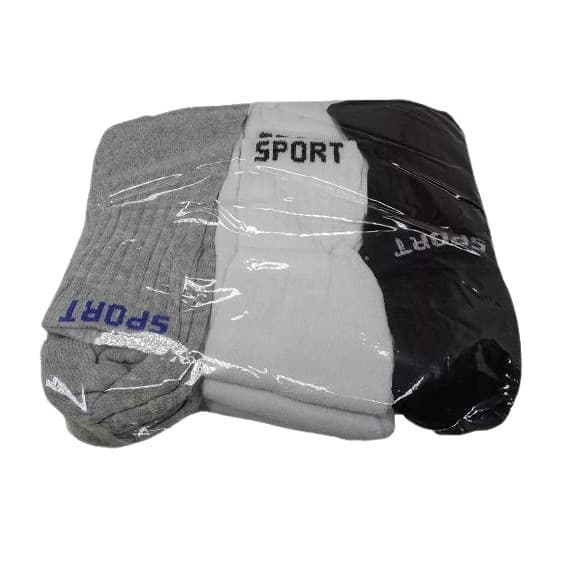 Meias Masculina Kit 12 Pares Cano Alto Longo Sport Algodão para o frio