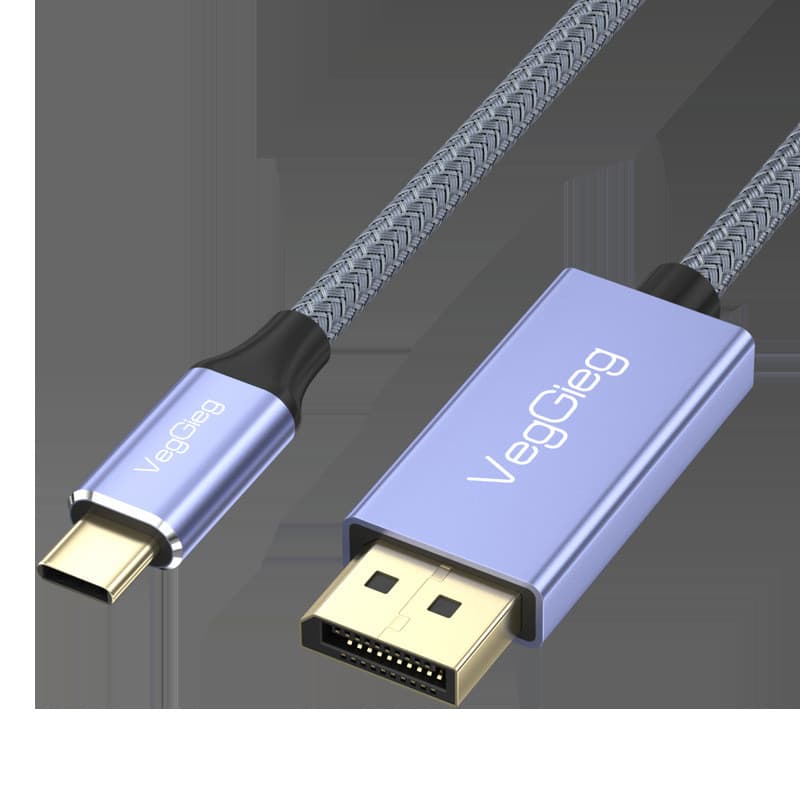 Cabo tipo C para DP Notebook Cabo adaptador de exibição de conexão de computador móvel 8K Cabo de vídeo bidirecional de