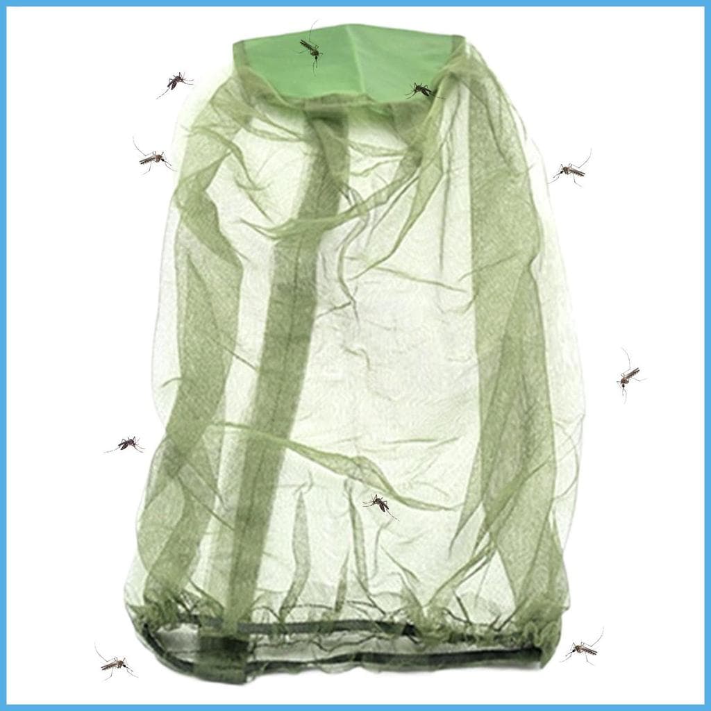 Redes De Cabeça Respiráveis Reutilizáveis Com Corda Elástica Malha Fina Rosto Pescoço Mosca Rede Capa Para Caminhadas Pe