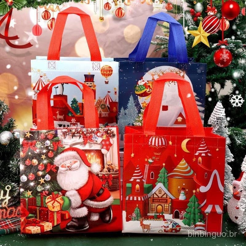 Produtos De Decoração De Natal-Sacolas Para Casar-Sacos De Pacote De Presente À Prova D'água De Tecido-Bolsa De Grande C