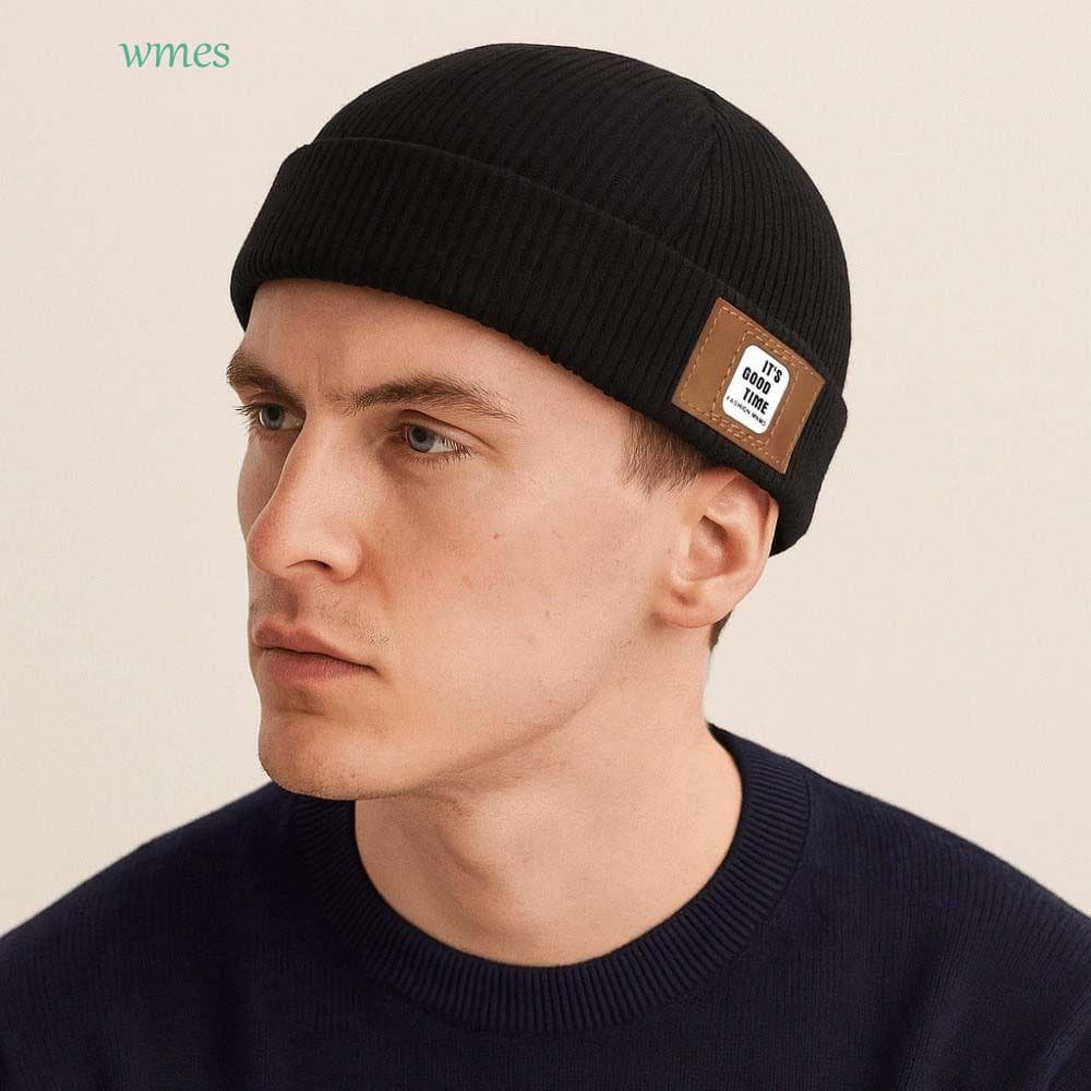 Boné Docker Vintage WMES1 , Chapéu Confortável Ajustável De Veludo Sem Aba , Redondo De Melão Com Cúpula Macia De Cor Só