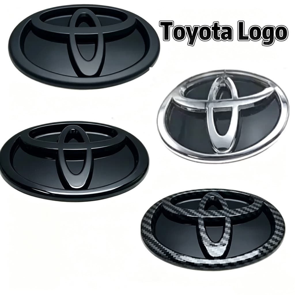Para Toyota RAV4 CAMRY COROLLA LANDCRUSER RAV4 VIOS SIENNA Yaris Modificado Preto Inferior Grade Dianteira Emblema Tronc