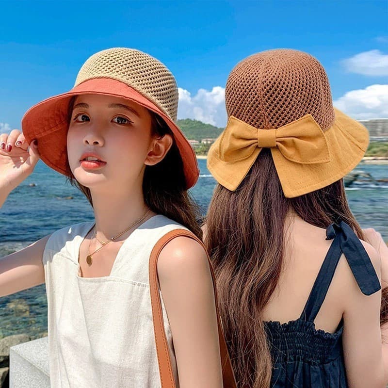 Chapéu feminino elegante e portátil para proteção solar, com proteção UV, dobrável e feito à mão, modelo KCGS TY65.