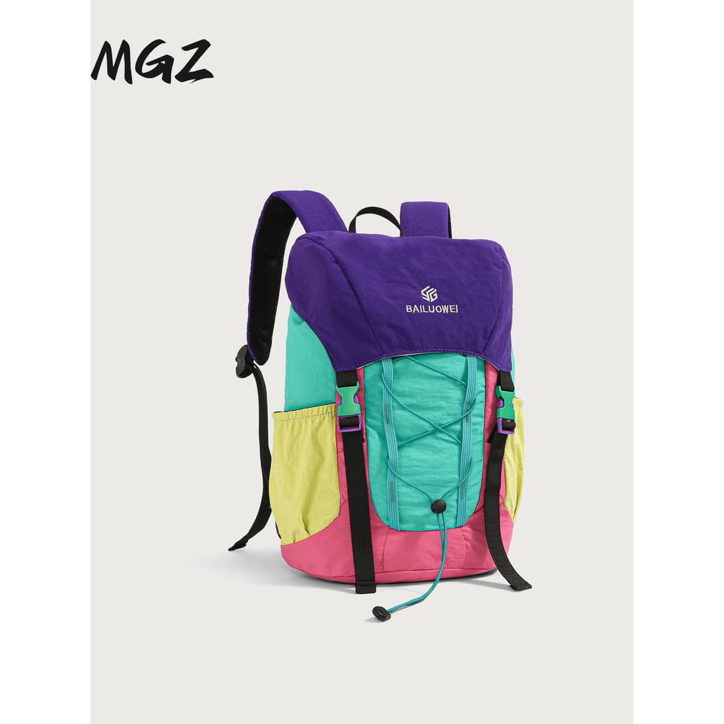 MGZ viagem ao ar livre dopamina contraste cor mochila grande capacidade das mulheres dos homens esportes de alta qualida