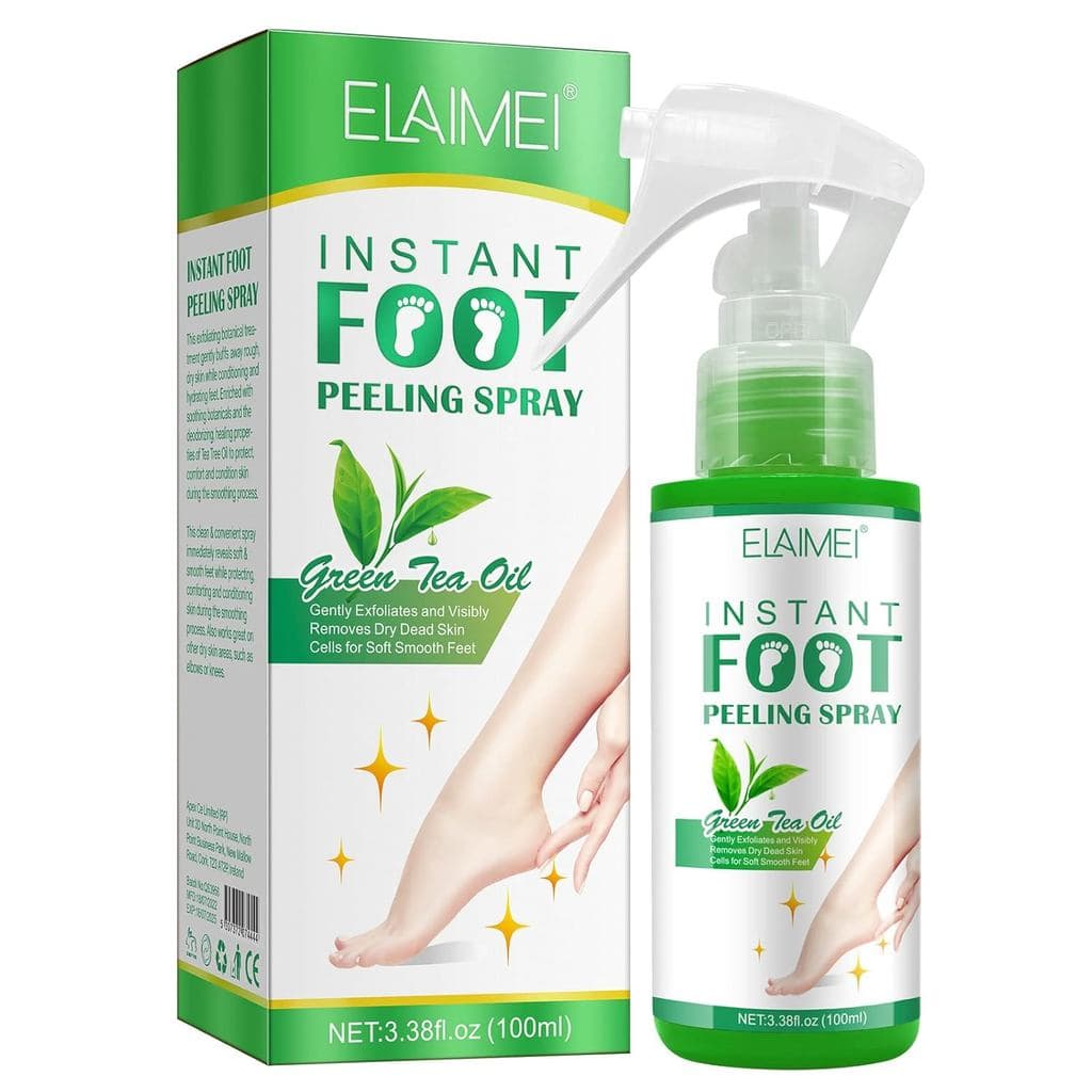 Spray Hidratante para os Pés com Chá Verde - Remove a Pele Morta em Segundos
