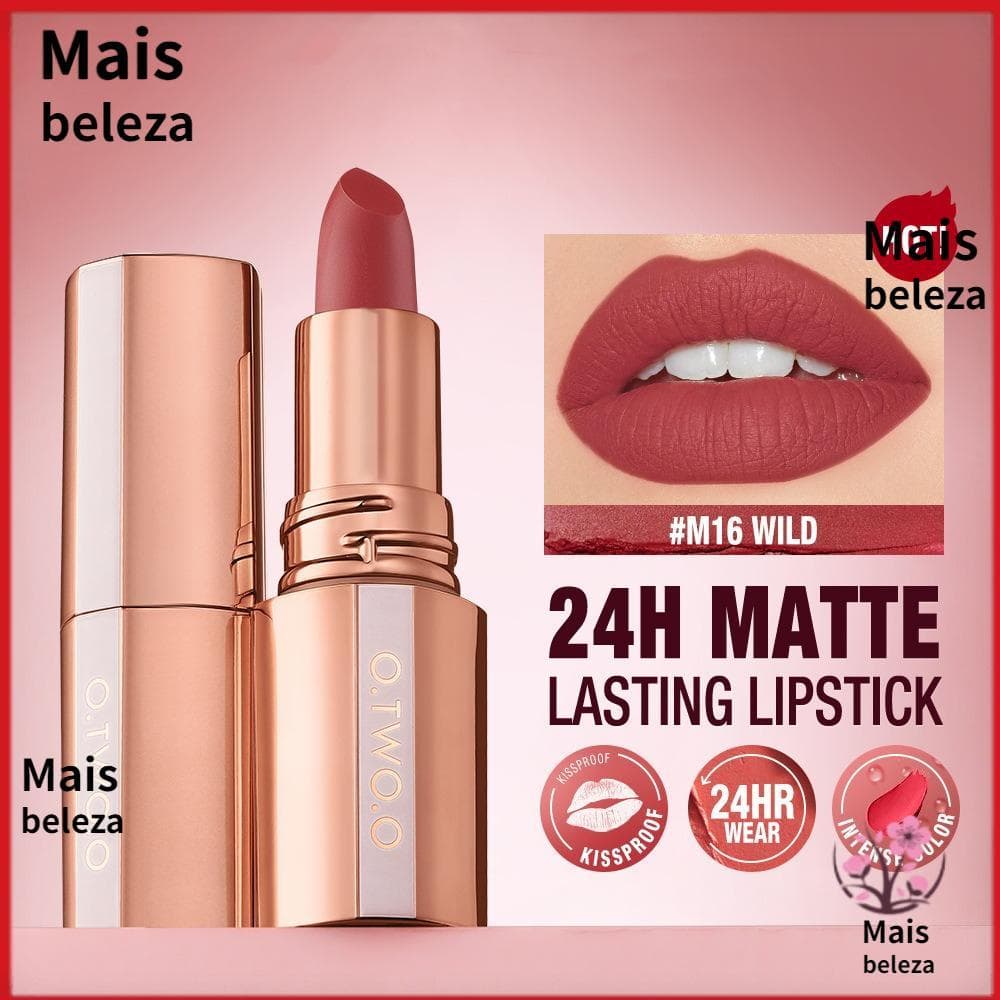 Batom Fosco MAXBEAUTY , Brilho Labial Sedoso De Longa Duração , Copo Antiaderente À Prova D'água De Veludo Natural