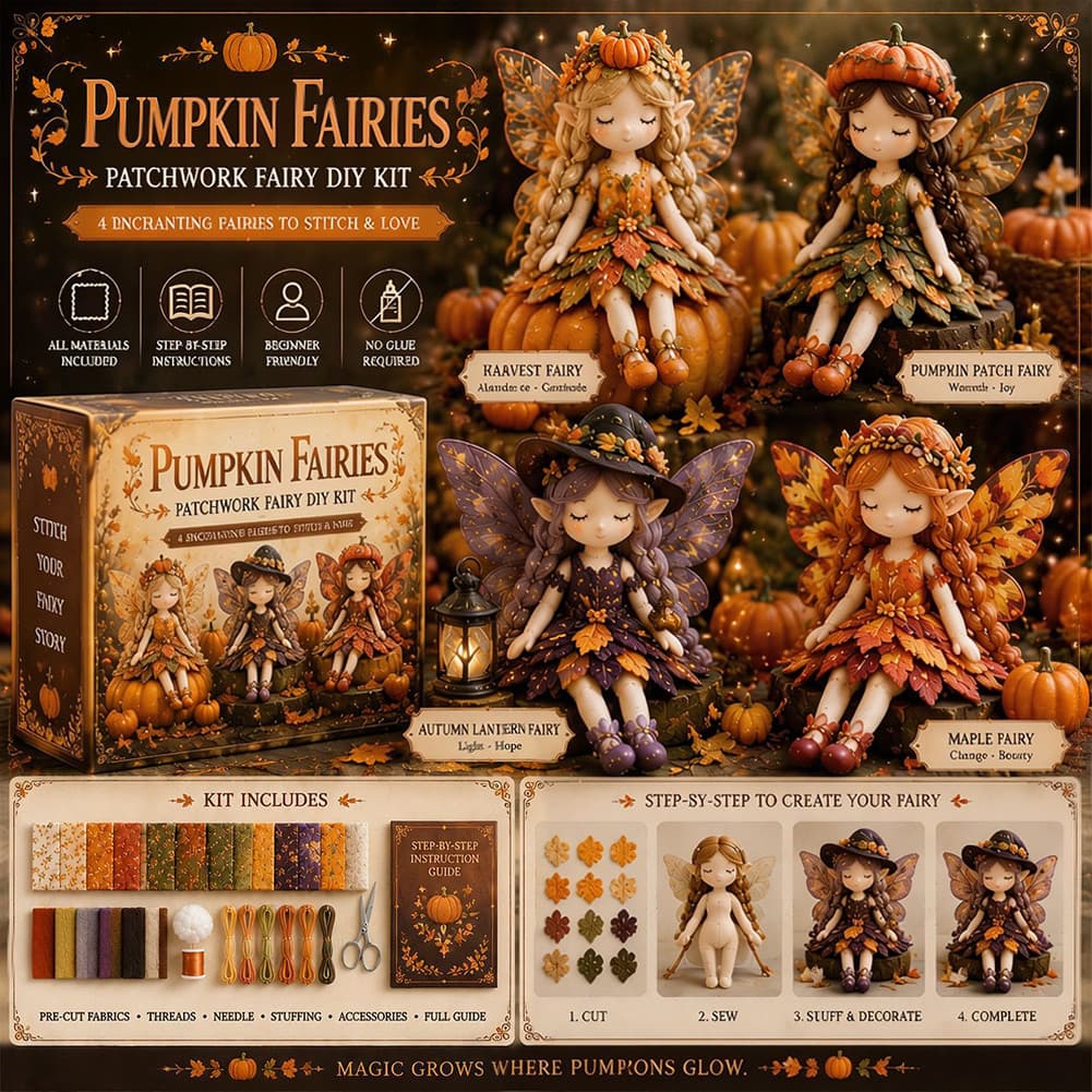 DIY Patchworks Fairy Doll Kit Estilo Vintage Projeto De Costura Perfeito Para Noites Artesanais Aconchegantes