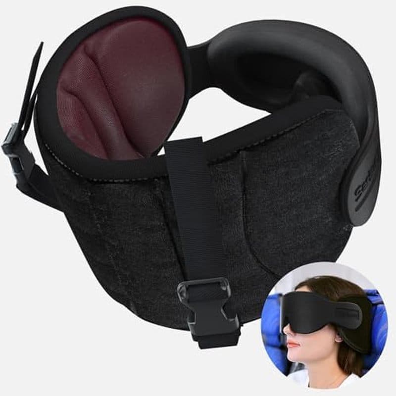 Almofadas De Viagem SARISUN Para Aviões , 360 ° Travesseiro De Avião De Suporte Estável Com Máscara De Olho 3D , Encosto
