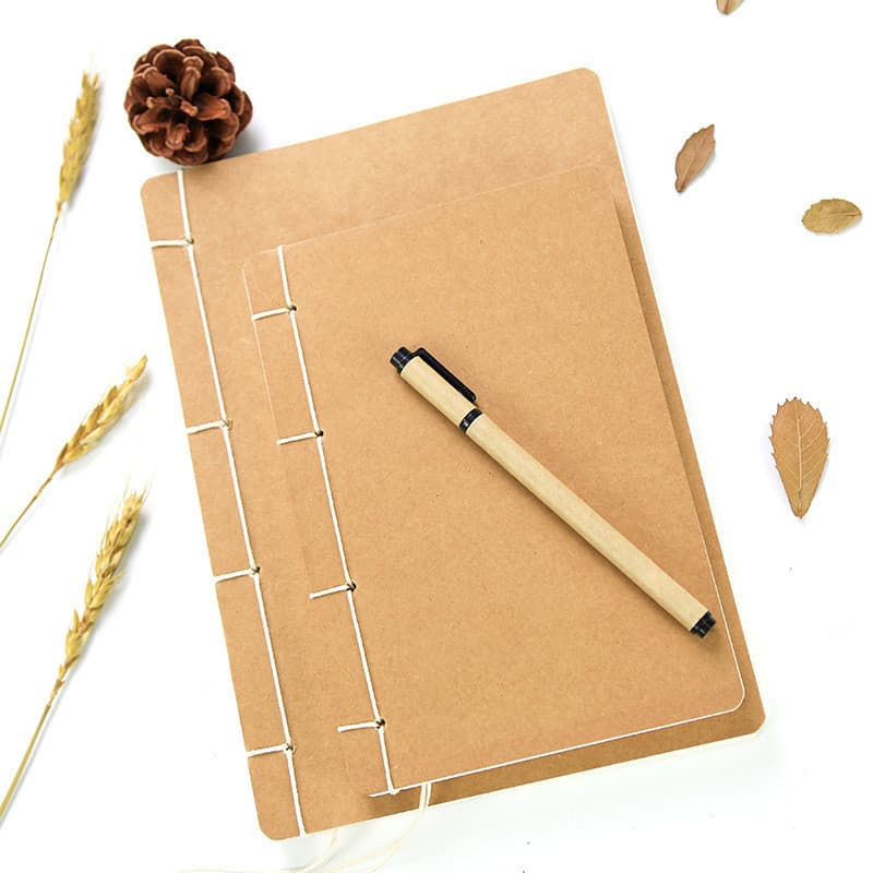 Caderno antigo papelaria com rosca livro Retro em branco a5 pintura livro manual B5 grande pintura espessada