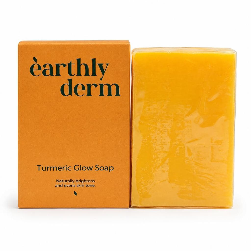 Barra de Sabão de Cúrcuma para Rosto e Corpo, Sabão de Limpeza Artesanal à Base de Cúrcuma, Limpador Diário Suave para H