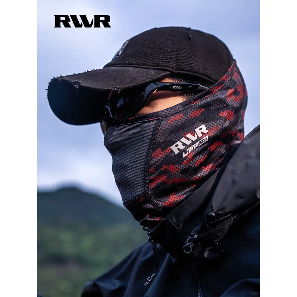 R RVVR Máscara Anti-ultravioleta de secagem rápida de seda gelada Isca Proteção solar ao ar livre Proteção de braço Legg