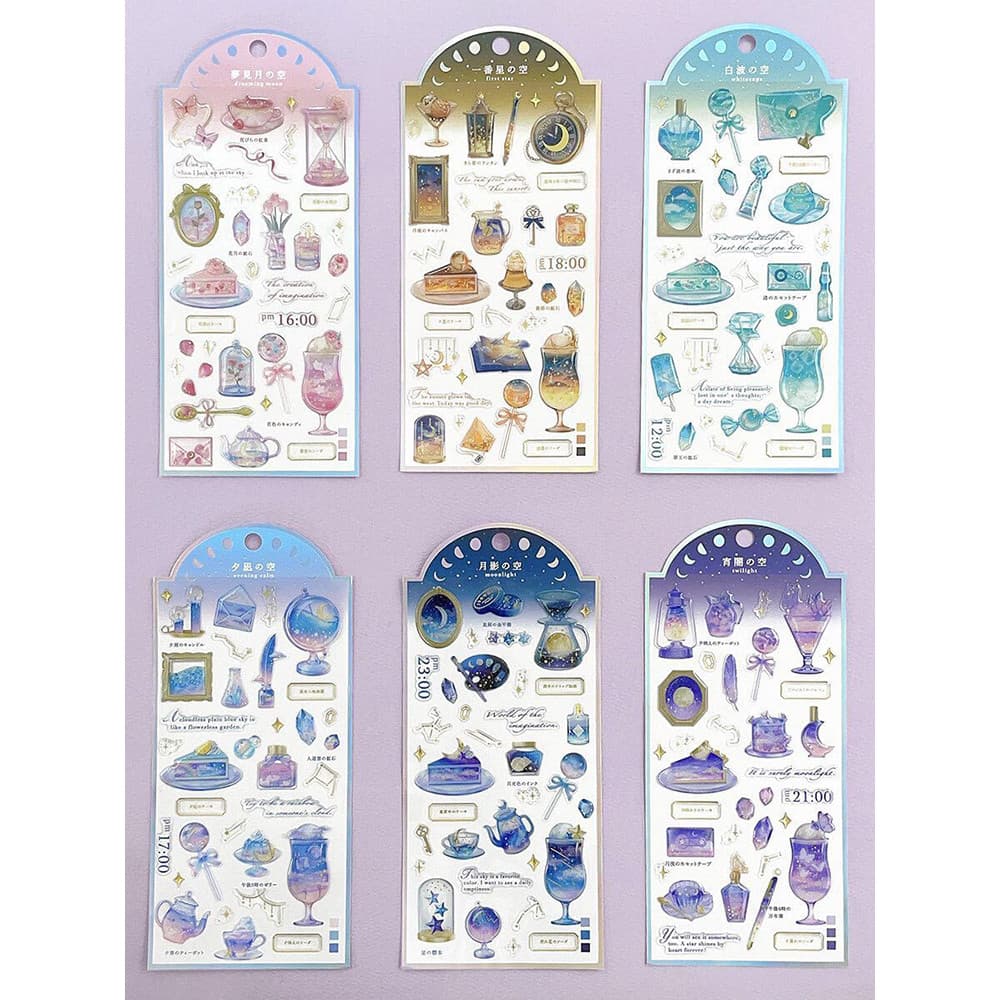 Sonho japonês ilustrado livro cristal epóxi adesivos sonho menina maravilhoso manual álbum decoração do telefone móvel a
