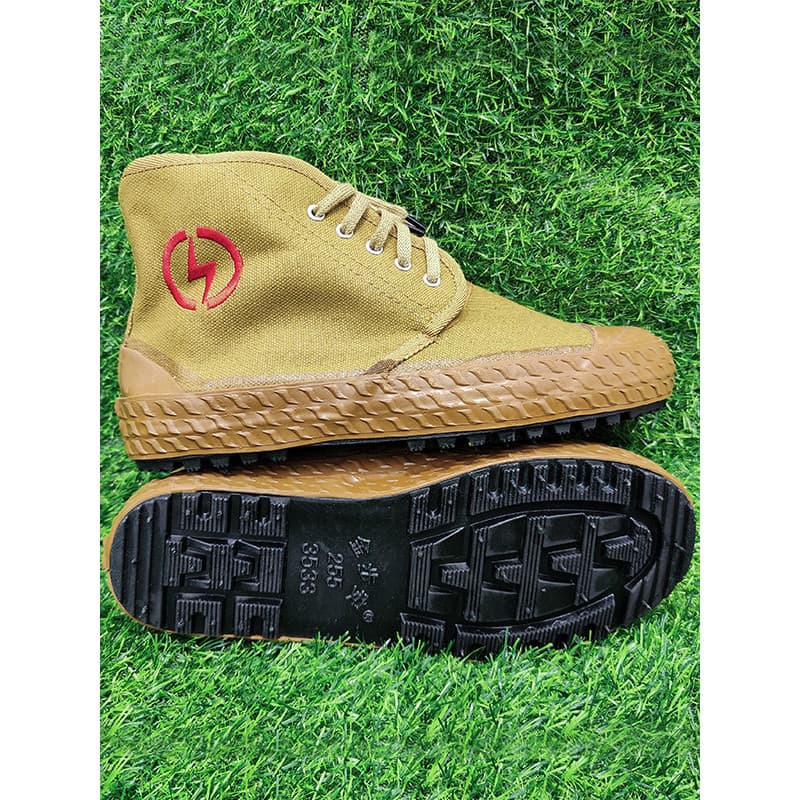 Novo produto Jinbu'an 10KV sapatos de isolamento elétrico de alta tensão sapatos de pano verde exército Gaobang borracha