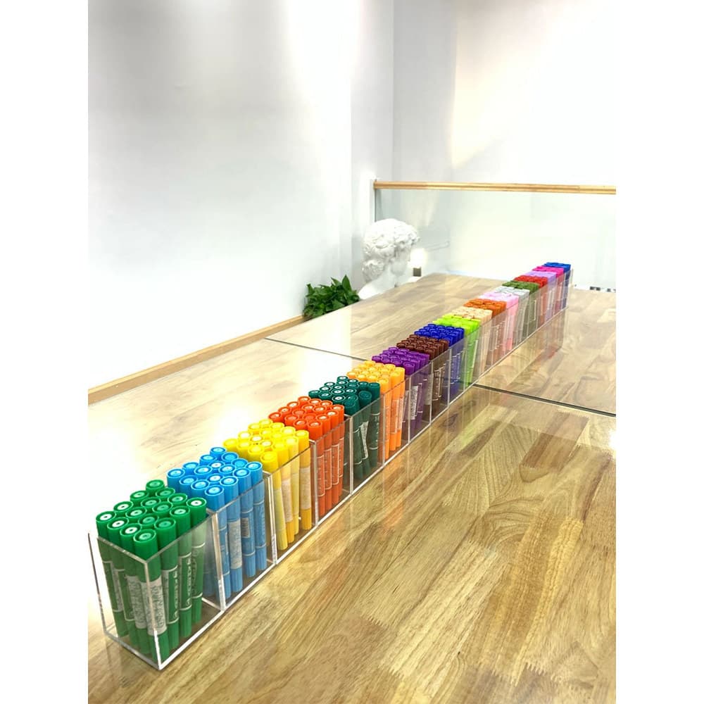 Suporte de caneta aquarela escova de chumbo prateleira de mesa das crianças estudante arte distinguir grade papelaria ma