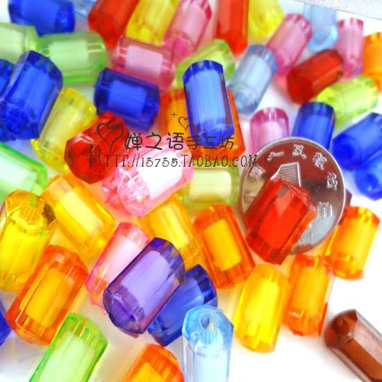 Diy diy artesanal miçangas Material contas soltas atacado 12*7mm colorido cilíndrico facetado contas em contas 50 pçs