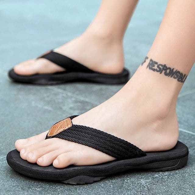 Verão flip-flops masculino ao ar livre na moda All-Match Casual sandálias de praia ao ar livre Wear flip-flops tamanho g