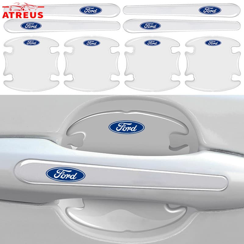 4/8 Peças Adesivos Protetores de Arranhões para Portas de Carro Ford, Proteção Invisível para Maçanetas de Porta, para F