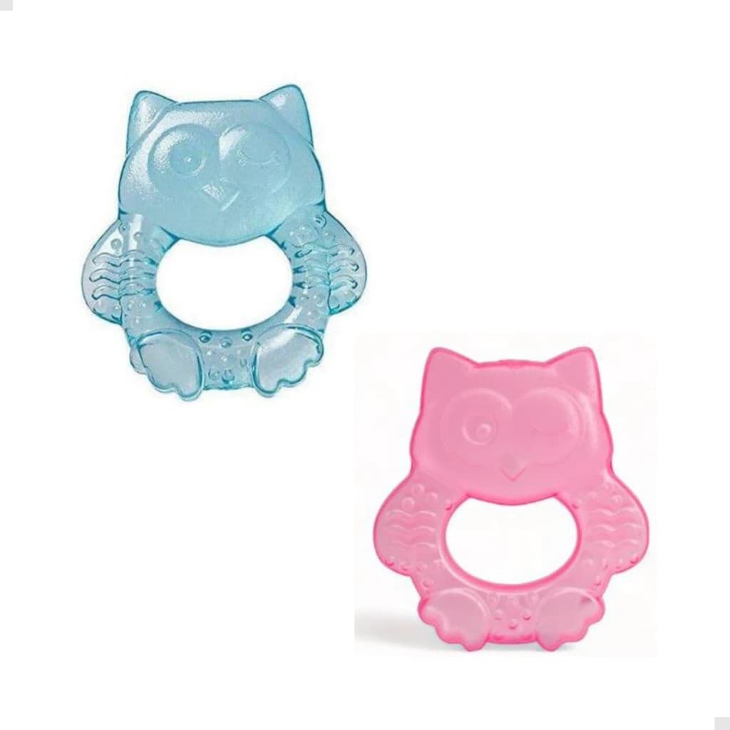 Mordedor Massageador Buba com água para Bebê Corujinha